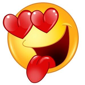 emoji enamorado sacando la lengua